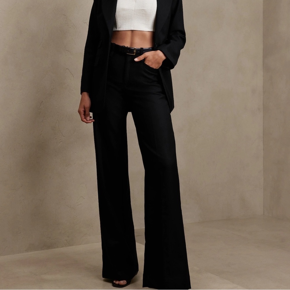 Lido Wide-Leg Italian Wool Pant